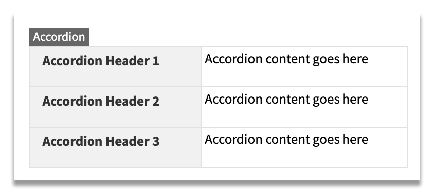 Accordion edit