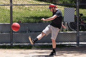 UIT staff meet for a team-building kickball match