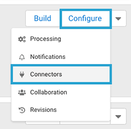 configure connector dropdown