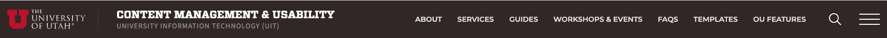 full-width navigation
