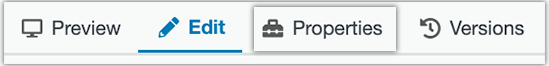 properties tab