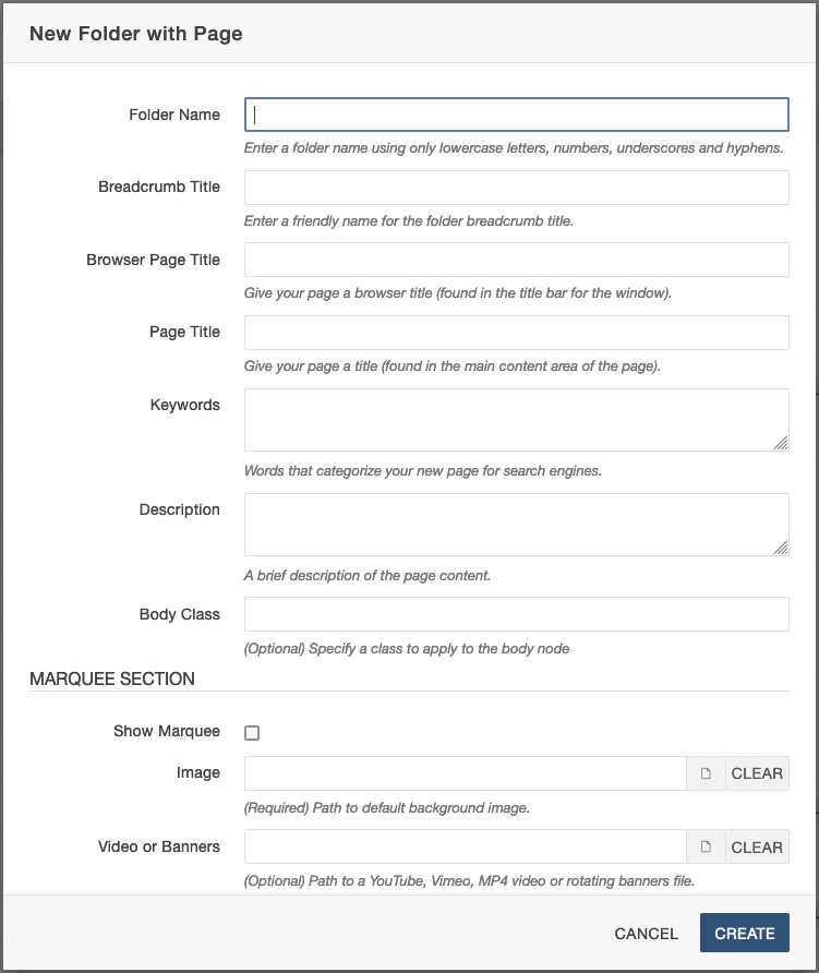 new directory dialog box