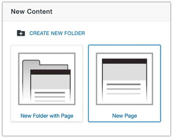 new page dialog box