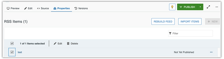 rss checkbox