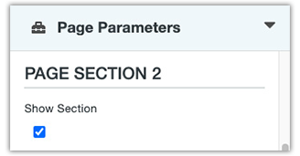 show section checkbox