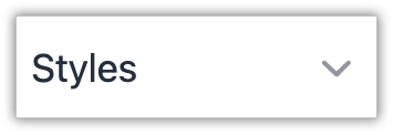 styles dropdown