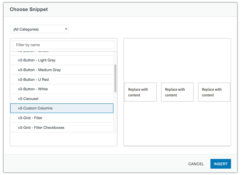 custom columns snippet