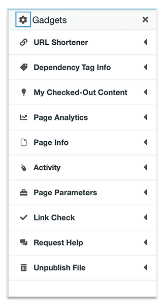 gadgets sidebar