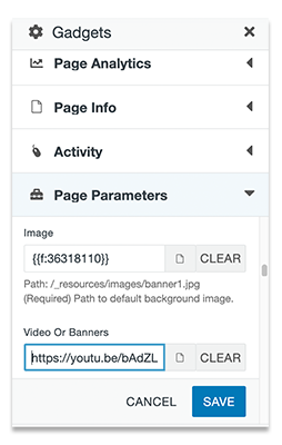 image and video/banner fields