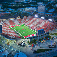 Air-Med over Rice Eccles Stadium