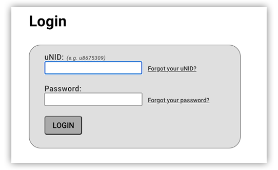 unid login screen