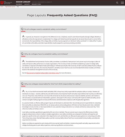 frequently asked questions example 1